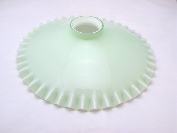 グリーン＆ミルクガラスシェード ペンダントランプ画像