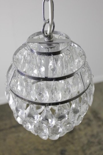 クリスタルガラス 1灯 シャンデリア画像