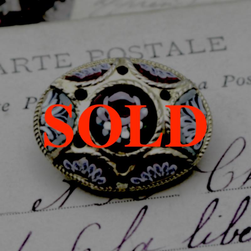 ヴィンテージ イタリア モザイク ブローチの画像