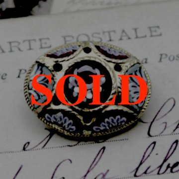 ヴィンテージ イタリア モザイク ブローチの画像