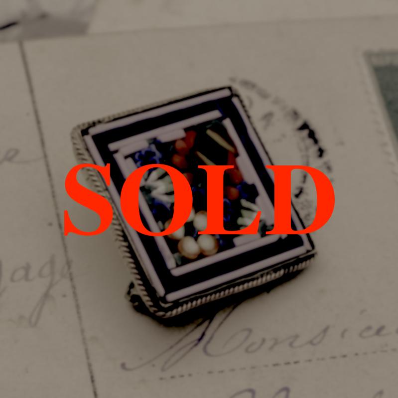 ヴィンテージ イタリア モザイク ブローチの画像