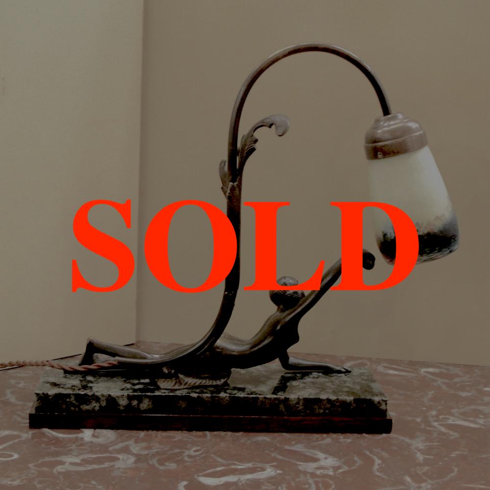 フランス アンティーク シュナイダー テーブルランプの画像