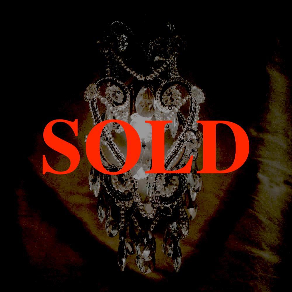 イギリス クリスタルガラス ペンダントランプの画像