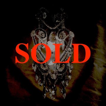 イギリス クリスタルガラス ペンダントランプの画像