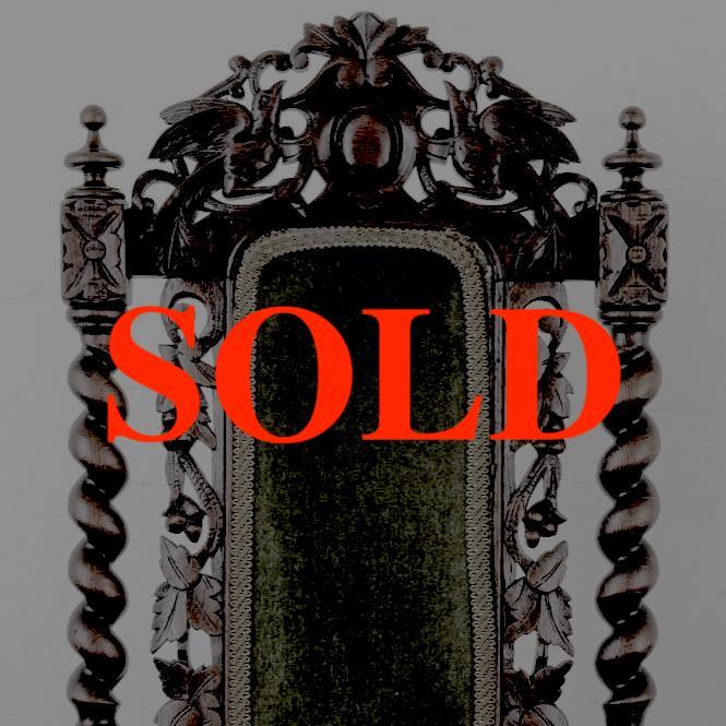 イギリス アンティーク ホールチェアの画像