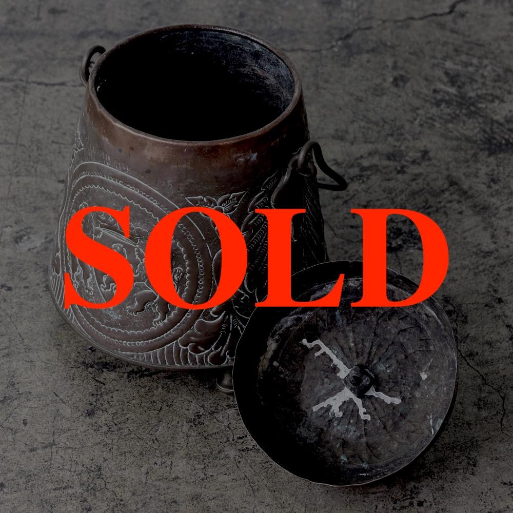 ヨーロッパ アンティーク コッパー コールバケツの画像