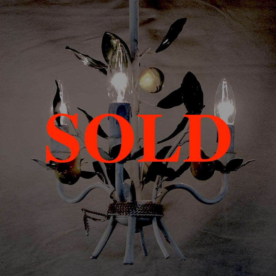 フランス ヴィンテージ トール フルーツ シャンデリアの画像