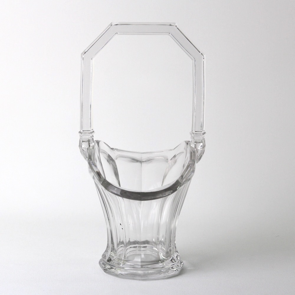 イギリス ヴィンテージ モールドガラス フラワーベース画像