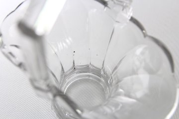 イギリス ヴィンテージ モールドガラス フラワーベース画像