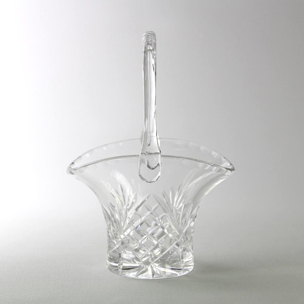 イギリス ヴィンテージ カットガラス フラワーベース画像