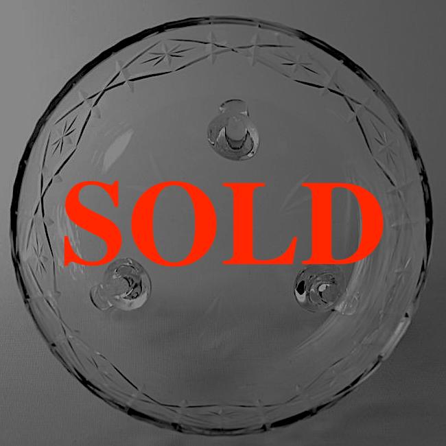 イギリス ヴィンテージ カットガラス ボウルの画像