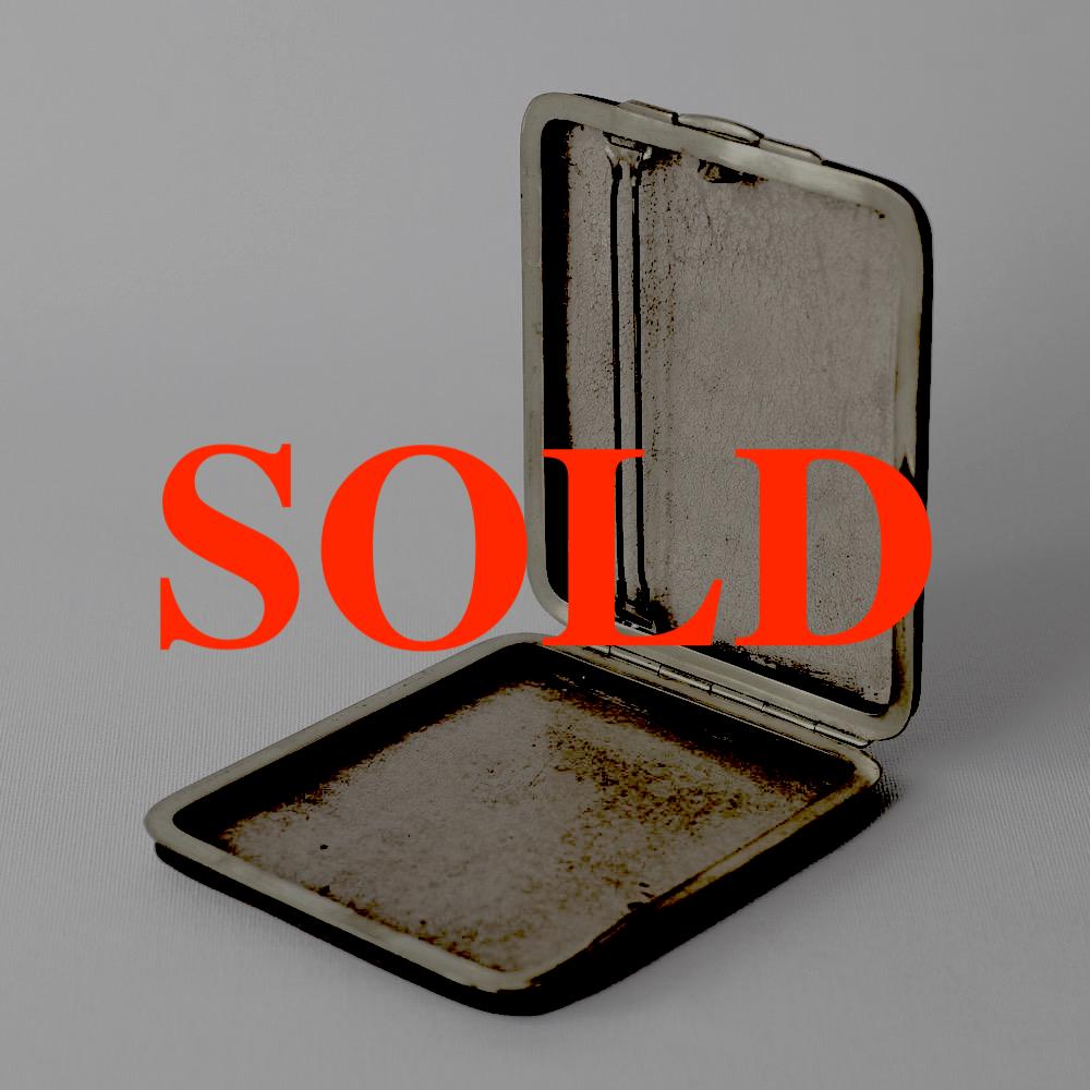 イギリス ヴィンテージ レザー シガレットケースの画像