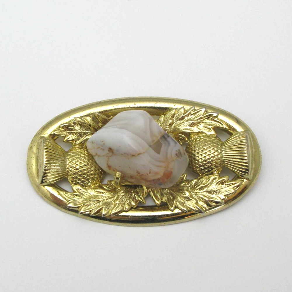 ヴィンテージ アゲート＆シスルブローチ の画像