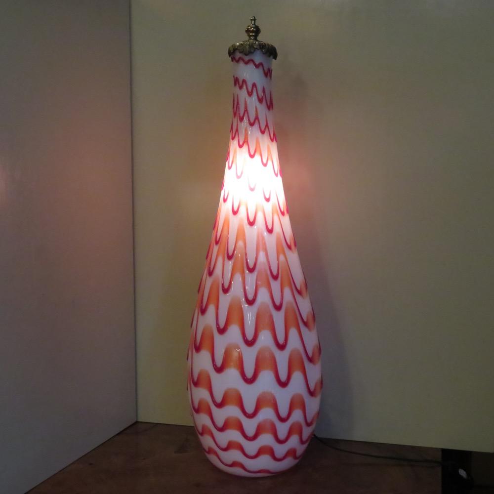 イタリア ヴィンテージ ムラーノガラス テーブルランプの画像