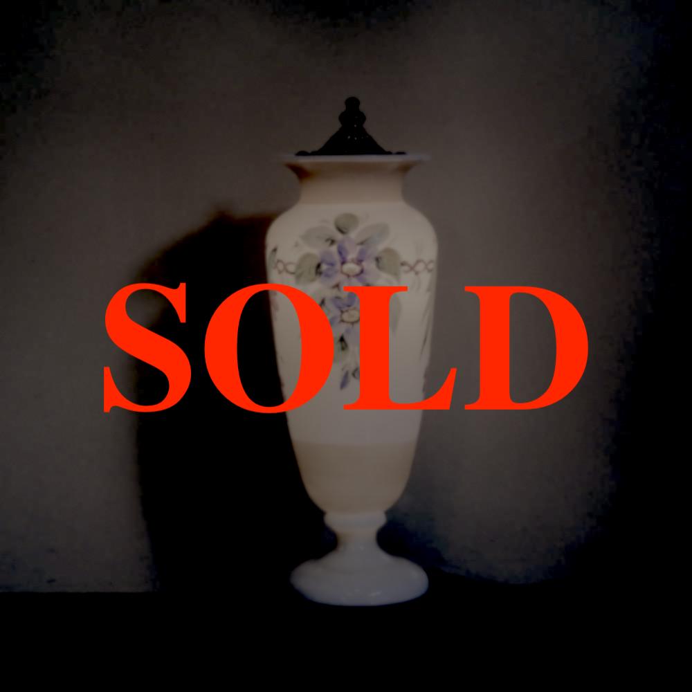 イギリス アンティーク ハンドペイント テーブルランプの画像