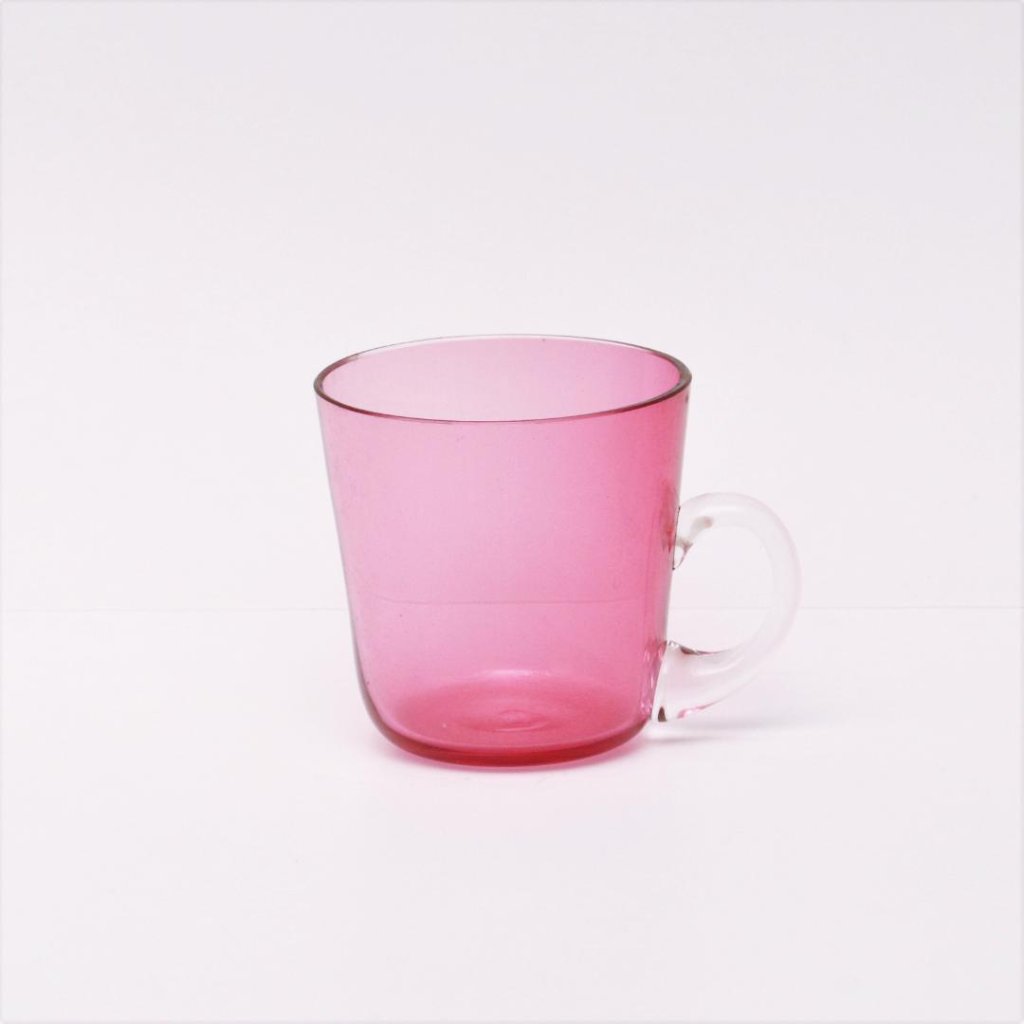 イギリス ヴィクトリアン クランベリーガラス カスタードカップの画像