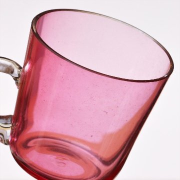 イギリス ヴィクトリアン クランベリーガラス コップ画像