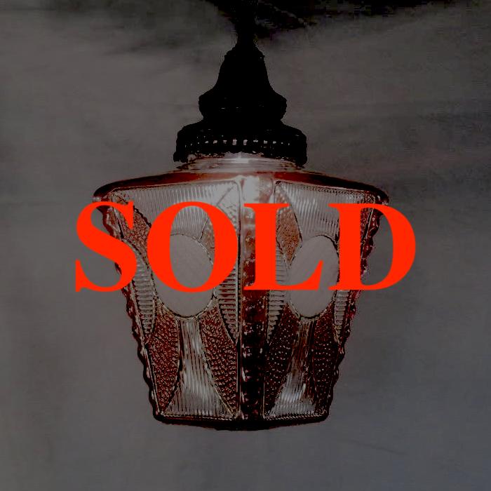 フランス アンティーク ランタン型 ハンギングランプの画像