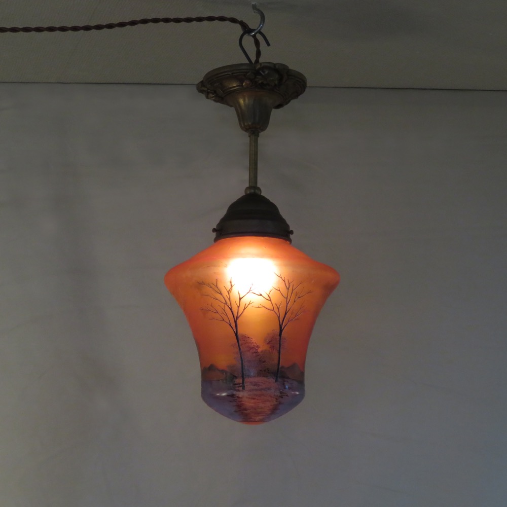 フランス アンティーク アールヌーボー シーリングランプの画像