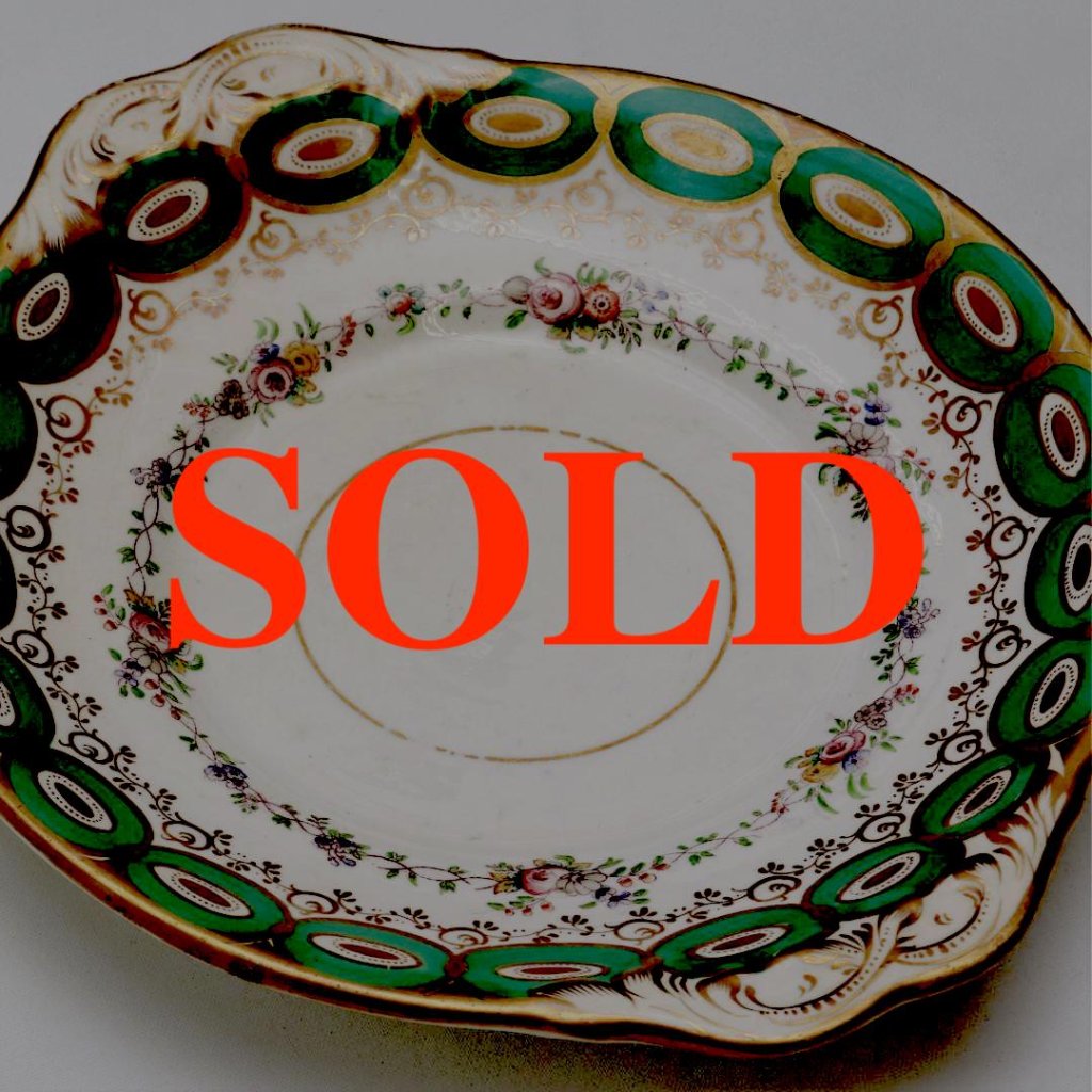 イギリス ヴィクトリアン ハンドペイント B&Bプレートの画像