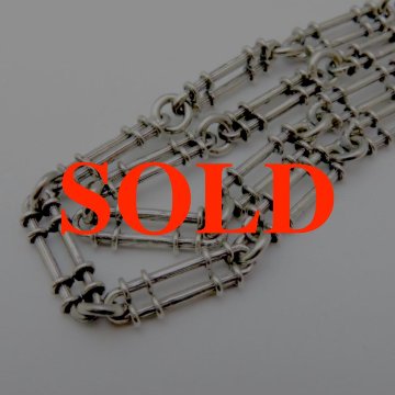 イギリス ヴィンテージ シルバー アルバートチェーンの画像