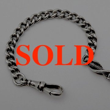 イギリス アンティーク シルバー アルバートチェーンの画像