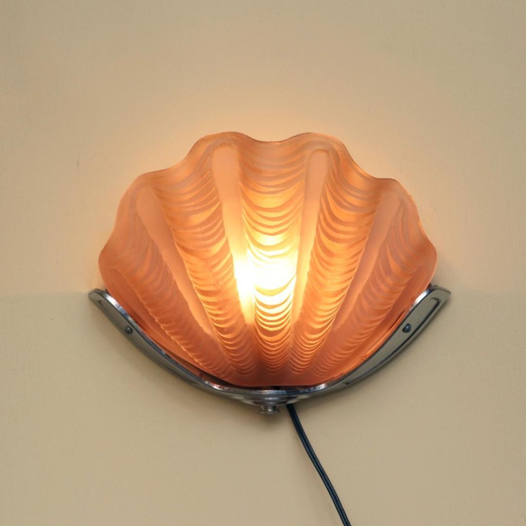アメリカ アールデコスタイル シェル ウォールランプの画像