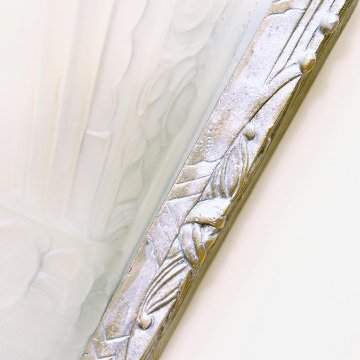フランス アールデコ フロストガラスシェード＆ブロンズ ウォールランプ画像