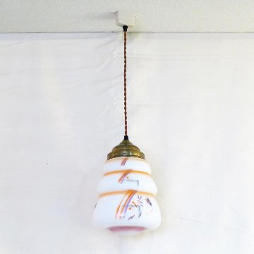 イギリス アールデコ ペンダントランプ 吊り金物付き画像