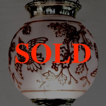 フランス アンティーク バカラ/BACCARAT 花鳥文 ランタンの画像