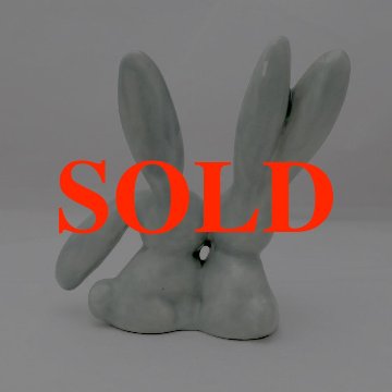 イギリス ヴィンテージ シルバック  Kissing Rabbits フィギュアの画像