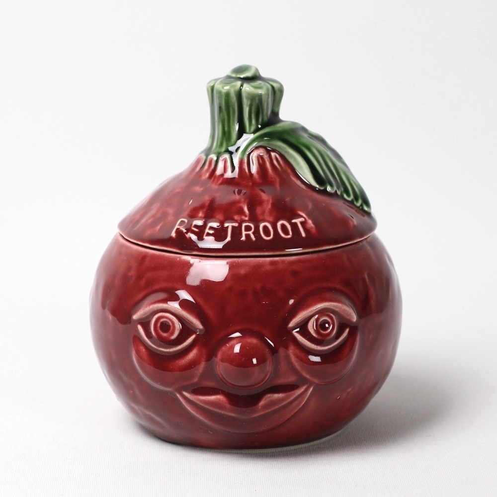 ポルトガル ヴィンテージ フェイスポット BEETROOT創作品モール あるる