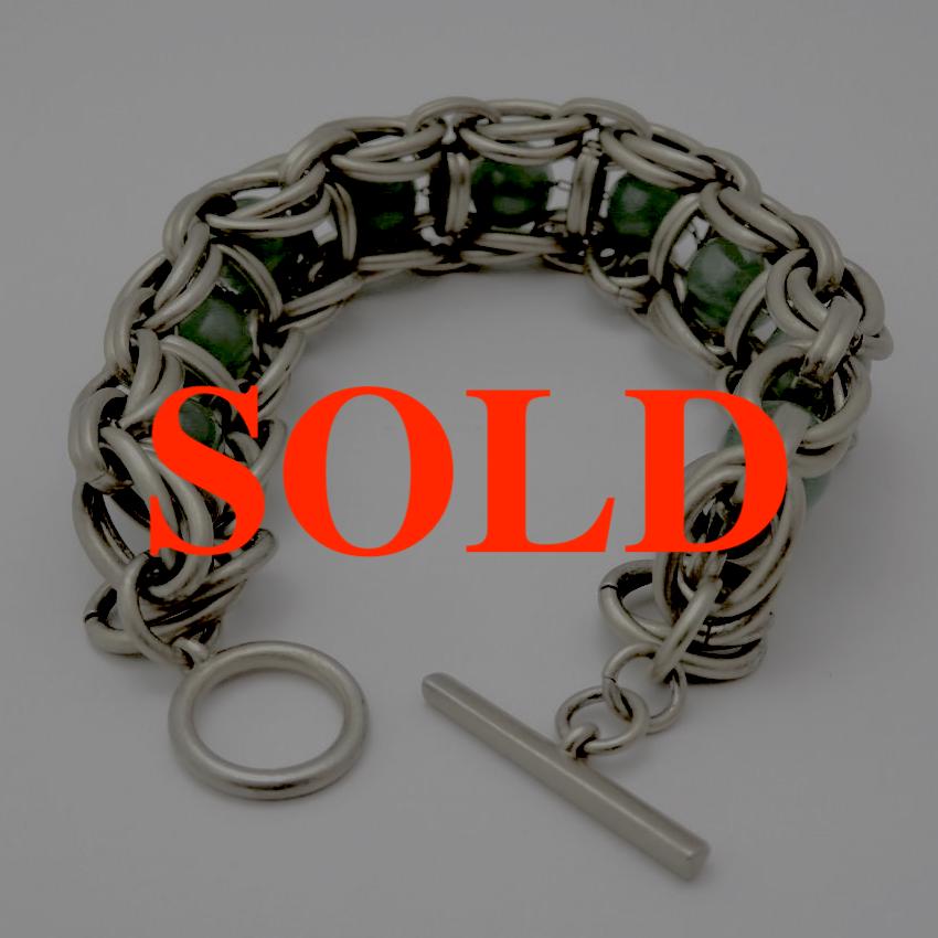 ヴィンテージ ゴールドメタルチェーンブレスレットの画像