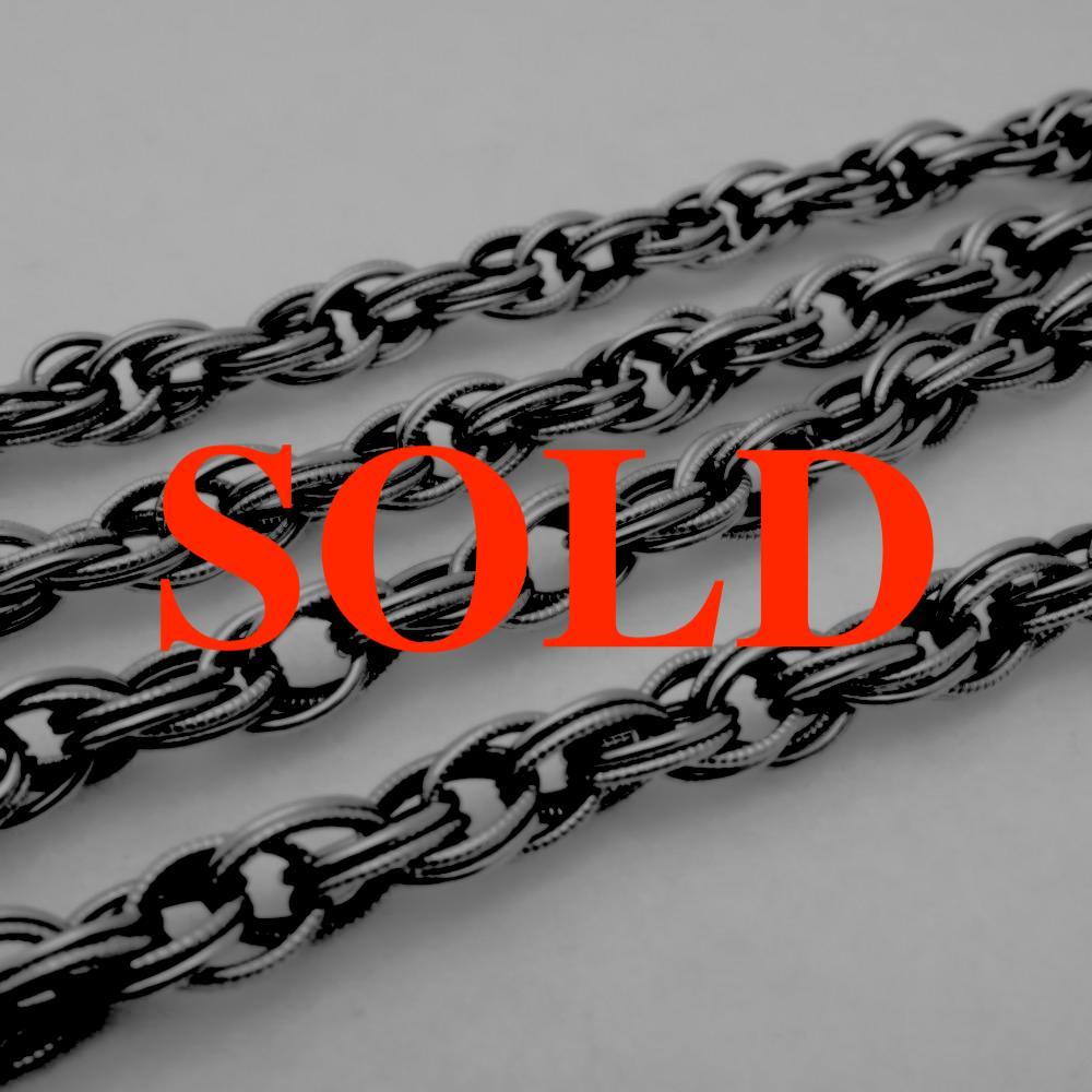 ヴィンテージ ゴールドメタル ダブルチェーン ロングネックレスの画像