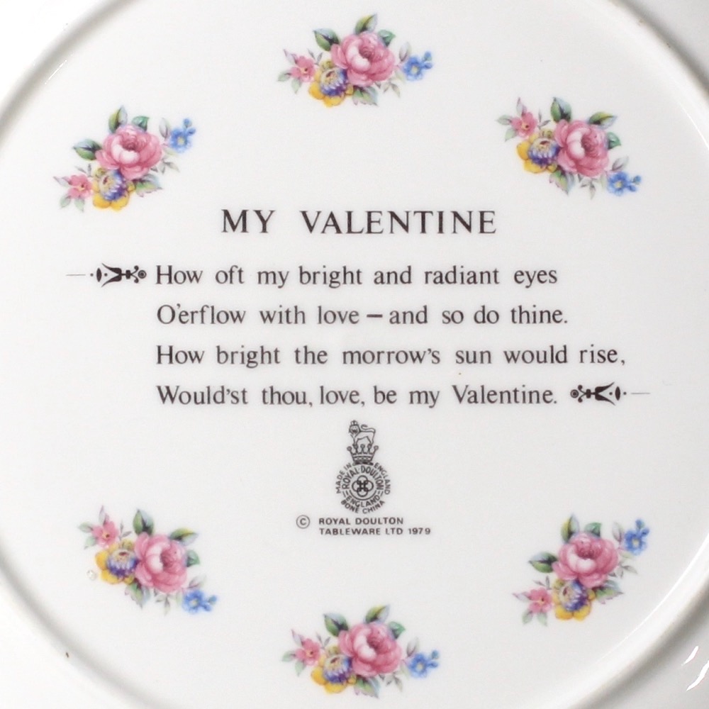 ロイヤルドルトン 1980年 バレンタインプレート画像