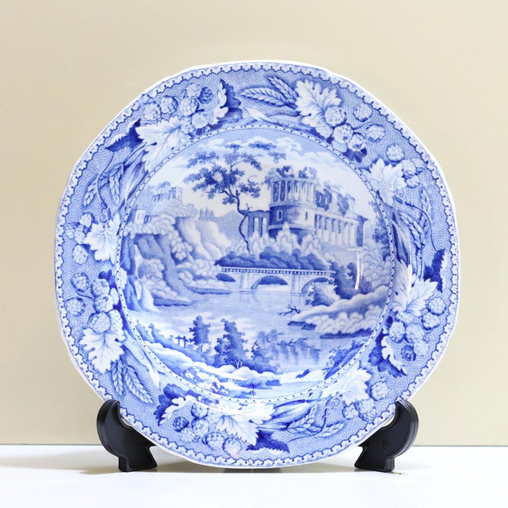 イギリス 19世紀アンティーク "Italian Ruin" ボウルの画像