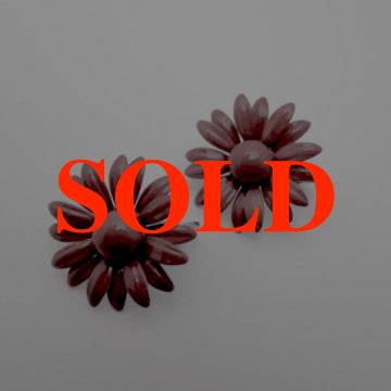 アメリカ ヴィンテージ エナメル イヤリングの画像