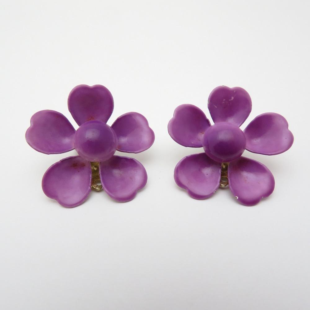 アメリカ ヴィンテージ エナメル イヤリングの画像