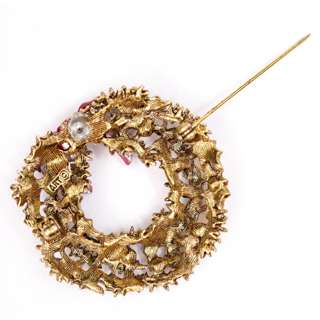 アメリカ ART  クリスマスリースブローチの画像