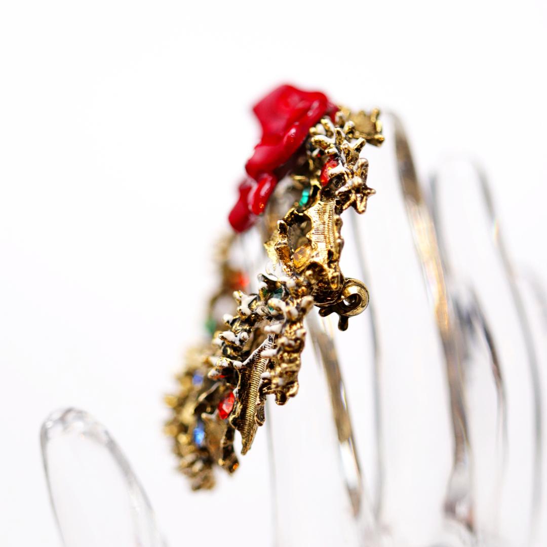 アメリカ ART  クリスマスリースブローチの画像