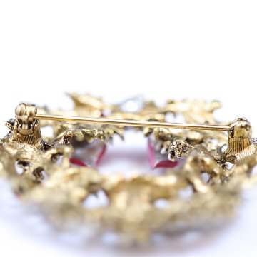 アメリカ ART  クリスマスリースブローチの画像