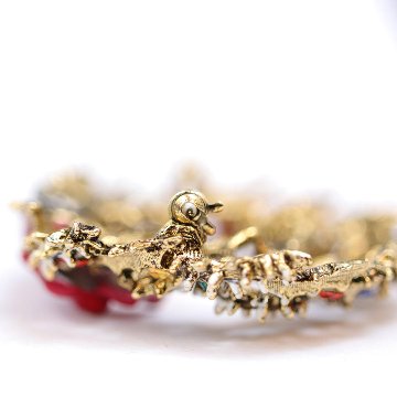 アメリカ ART  クリスマスリースブローチの画像