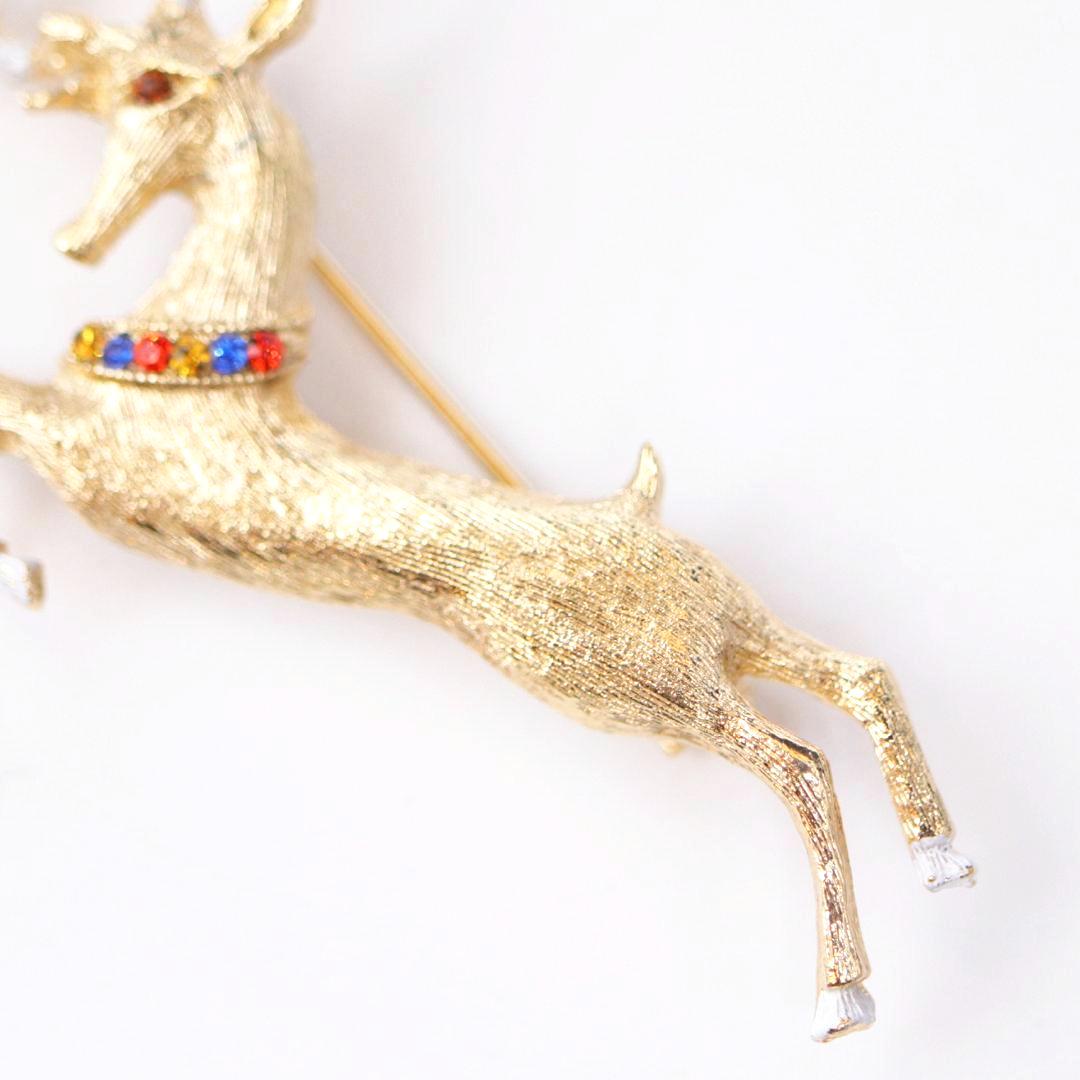 アメリカ Hedy トナカイ ブローチの画像