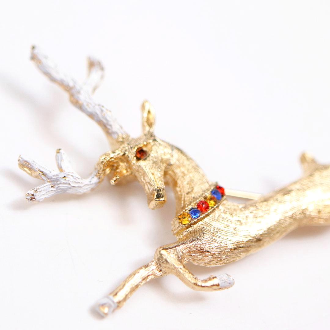 アメリカ Hedy トナカイ ブローチの画像