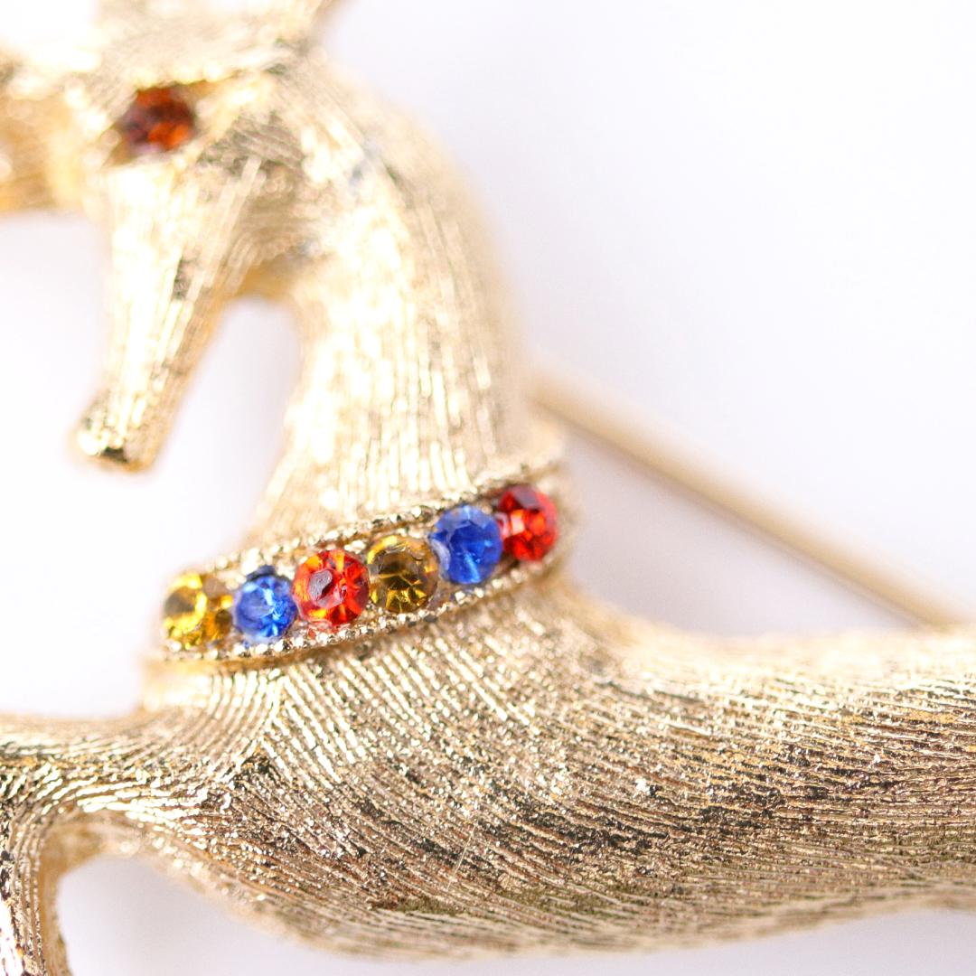 アメリカ Hedy トナカイ ブローチの画像