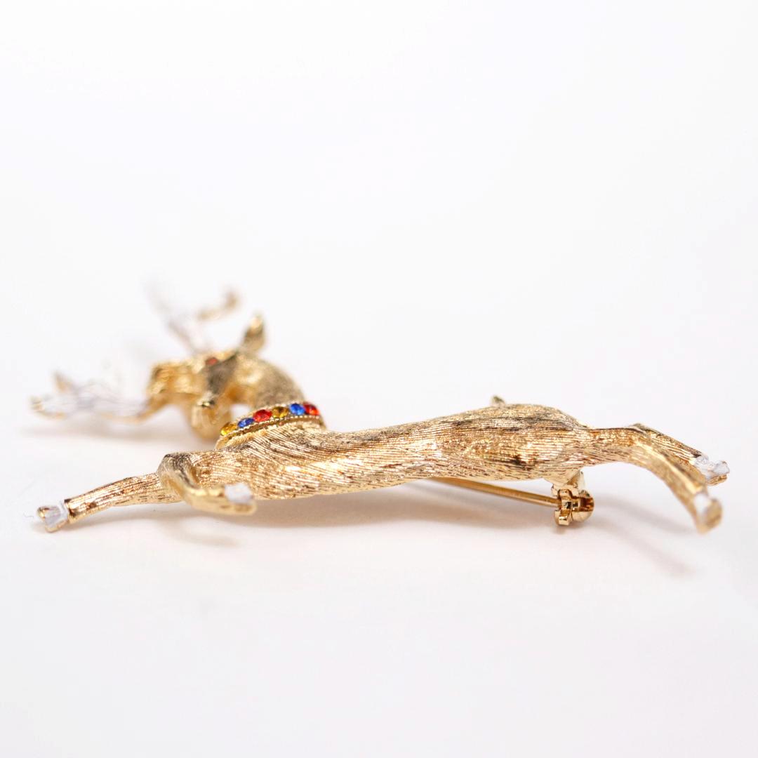 アメリカ Hedy トナカイ ブローチの画像