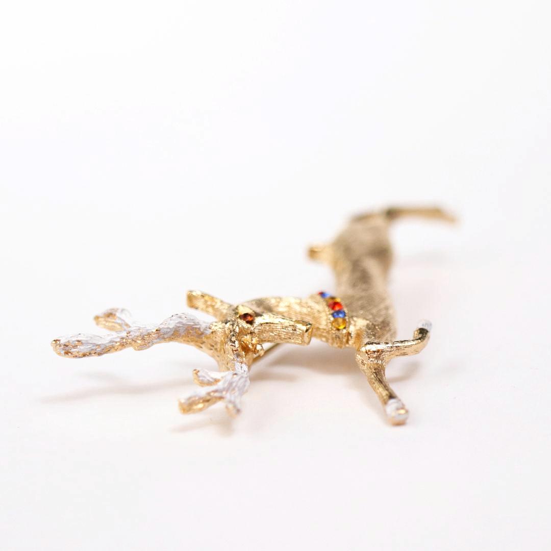 アメリカ Hedy トナカイ ブローチの画像