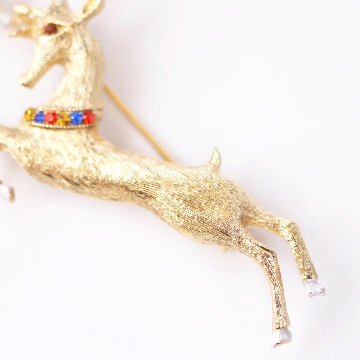 アメリカ Hedy トナカイ ブローチの画像