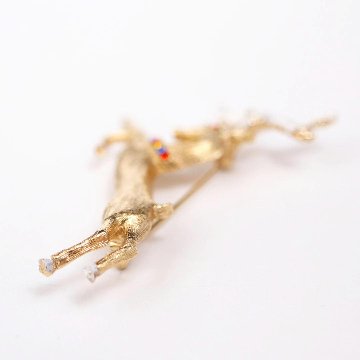 アメリカ Hedy トナカイ ブローチの画像