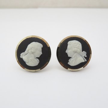  イギリス ヴィンテージ Wedgwood&Stratton ジャスパー カフリンクスの画像